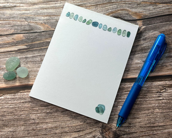 Aqua Sea Glass Note Pad