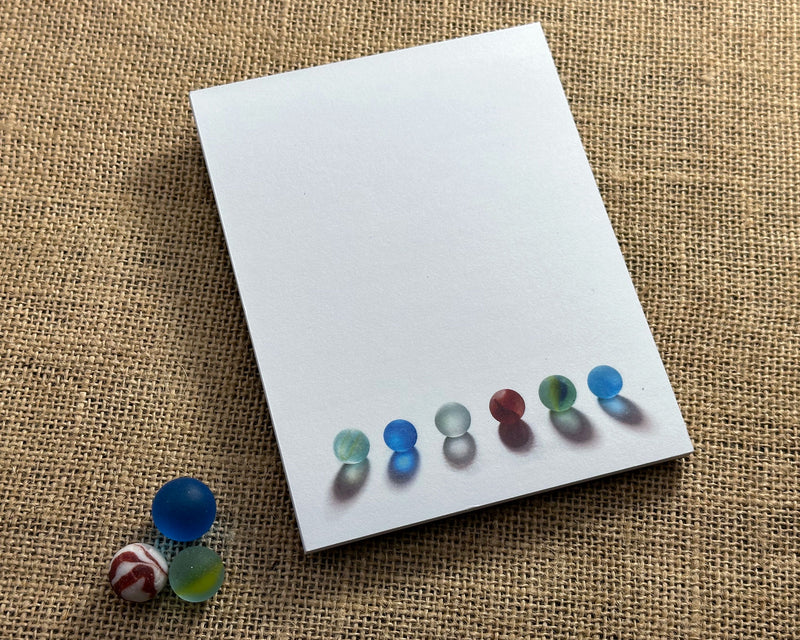 Sea Glass Marbles Note Pad