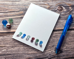 Sea Glass Marbles Note Pad