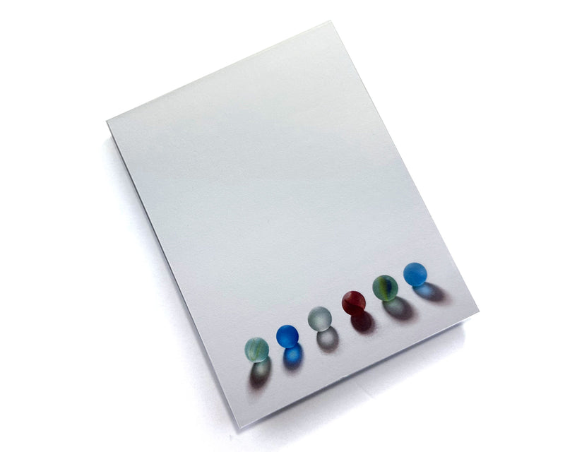 Sea Glass Marbles Note Pad