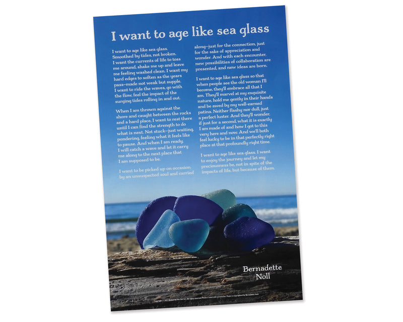 I Want To Age Like Sea Glass Poster – Beachcombing Magazine