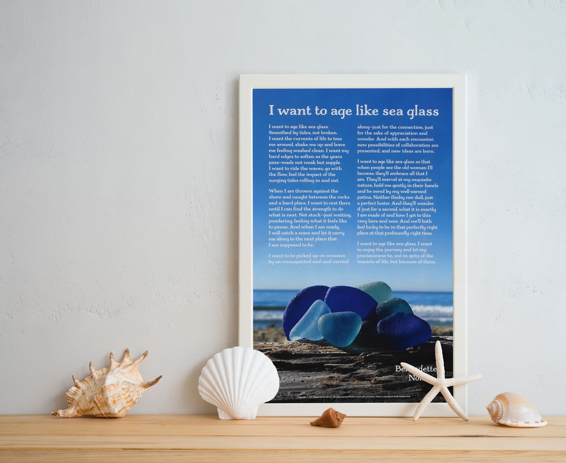 I Want To Age Like Sea Glass Poster – Beachcombing Magazine